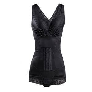 Body sculptant en dentelle pour <span class=keywords><strong>femme</strong></span>, effet ventre plat et rehausseur de fesses, taille haute, avec fermeture à crochets, pour usage quotidien - Product Image 6