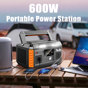 เครื่องกำเนิดไฟฟ้าพลังงานแสงอาทิตย์แบบพกพา แบตเตอรี่ลิเธียม 600W พร้อมอินเวอร์เตอร์สำหรับให้แสงสว่าง ระบบสำรองไฟฟ้าสำหรับใช้งานกลางแจ้ง - Product Image 2