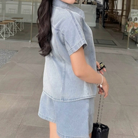 Ensemble de vêtements pour femmes, version coréenne, haute qualité, mignon, tendance estivale, manches courtes, coton uni, débardeur, ensemble short 2 pièces