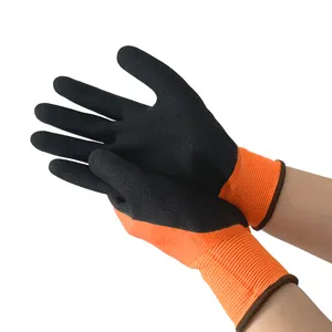 jiuxin nylon double latex rubber products breathable womens garden manufacturers heavy duty gloves safety gloves for work