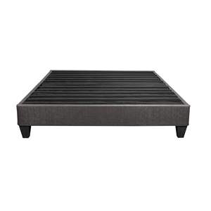 DB Contemporary 14\" <b>Platform</b> Mattress Foundation Full Size Dark Gray Upholstered <b>Bed</b> Frame <b>Base</b> - Product Image 2