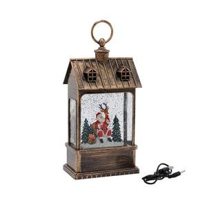 Лидер продаж, светодиодное освещение Санта-Клауса, пластиковая водяная лампа, Снежный шар, музыкальный Рождественский фонарь, украшения для дома, вечеринки, на батарейках - Product Image 4