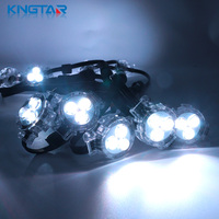 Lumière LED à pixels RGBW intelligente de 30 mm, blanc chaud, pour extérieur, lumières ponctuelles LED, parc à thème, éclairage de Noël permanent pour la décoration de la maison