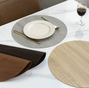 แผ่นรองจาน PU ลายเรขาคณิต ทันสมัย ปรับแต่งได้ ซักล้างได้ กันน้ำ กันคราบ ทนความร้อน กันลื่น ทำด้วยมือ สำหรับโรงแรมและบ้าน - Product Image 3