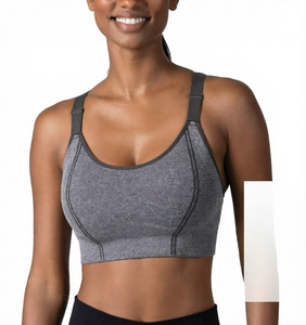 Soutien-gorge de sport respirant sans coutures pour femme, maintien moyen, antichoc, pour entraînement et yoga - Product Image 1