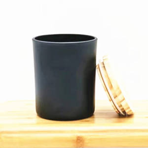 Petit Pot De Bougie En Verre Depoli Frais Clair Vide En Gros Avec Couvercle Pour La Fabrication De Cire Pot De Bougie - Product Image 5