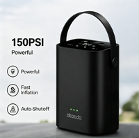 Compresseur d'air portable pour gonflage de pneus, 150 PSI, 12 V CC, arrêt automatique, manomètre numérique, pompe à pneus pour voiture, moto, vélo