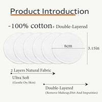 Tampons démaquillants réutilisables en coton en gros, écologiques, lavables, ronds, pour le visage, avec sac de lavage en filet et boîte
