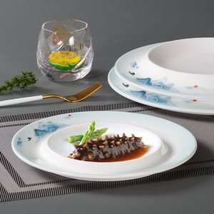Assiette Ronde Créative Xiangyuan Meipanzi pour Hôtels et Restaurants – Plats Spécialités en Imitation Porcelaine Exquise - Product Image 1