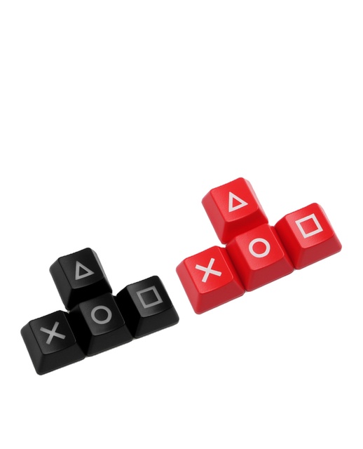 4 Keys/Set Pervious to Light Keycap ABS OEM Profile Keycaps for MX Switch Mechanical Keyboard R1 Height Red Black Keycap