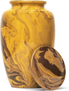Urnes métalliques écologiques pour cendres humaines, souvenir commémoratif et décoration funéraire avec finition élégante, disponibles à la vente - Product Image 2