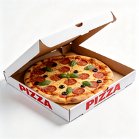 Cajas de Pizza al por Mayor de 7, 9, 10 y 12 Pulgadas, Impresas Personalizadas, Reciclables, de Cartón Corrugado, para Envío y Comida para Llevar, para Tiendas de Pizza