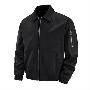 เสื้อแจ็คเก็ตหนังลายเสือดาวสไตล์วินเทจสำหรับทุกเพศ  ผ้าแคนวาส  ซิป  บริการ OEM - Product Image 4