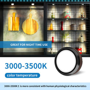 Diseño moderno AA <span class=keywords><strong>Luces</strong></span> de disco LED que funcionan con <span class=keywords><strong>pilas</strong></span> Control remoto inalámbrico Paquete de 3 para iluminación de gabinete de mostrador de cocina - Product Image 4