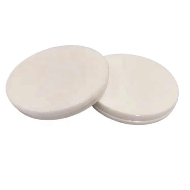 High Performance Customize Zirconium Round Yttria Stabilized Zirconia Ceramic Plate Parts Zirconia Ceramic