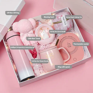 <strong>Pink</strong> <strong>Gift</strong> Set Intelligent Water Cup Vaccum Flask/Ceramic Tea Coffee Mug/humidifier <strong>Gift</strong> Box for Lady's Birthday <strong>Gift</strong> - Product Image 3