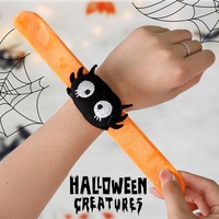 Bracelets claquant en peluche citrouille pour garçons et filles, cadeaux de fête d'Halloween amusants, vente en gros en vrac