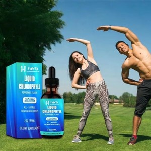 Chlorophylle liquide orale OEM/ODM 6000mg 59ml saveur menthe poivrée, complément alimentaire entièrement naturel aux vitamines - Product Image 2