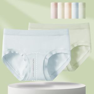 Explosions Ropa Interior Femenina Sólida de Tiro Medio 7A, con Entrepierna de Algodón Antibacteriano, Sin Costuras, Transpirable, Cómoda en la Cintura y Cadera - Product Image 4