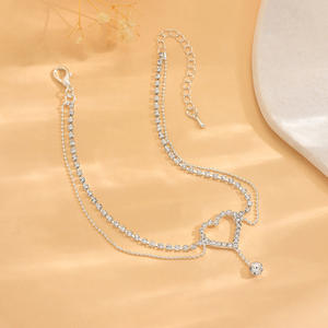 Haomi Europa EE. UU. Cross-Border Venta caliente Luz de lujo Tobilleras de gama alta Diamante completo Rhinestone brillante Super <span class=keywords><strong>Flash</strong></span> Aleación principalmente - Product Image 4