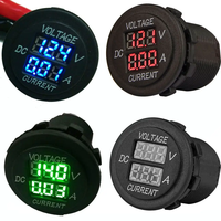 Guhang GH-92 Voltímetro Amperímetro Digital 0-4.2A, Panel LED de 3 Dígitos, Medidor de Voltaje y Corriente, 5 Puertos USB, 24V, Monitor de Voltaje y Amperaje para Auto