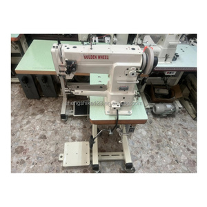 Machine à coudre industrielle d'occasion Golden Wheel CS-8713 à une aiguille, alimentation unisson, à cylindre, pour cuir et sacs, à vendre - Product Image 1