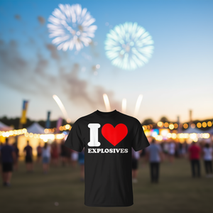 <b>I</b> Love Explosives <b>T</b>-<b>Shirt</b> <b>I</b> <b>Heart</b> Explosives Promotional <b>Shirt</b> - Product Image 3
