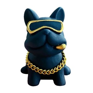 Estatua de <span class=keywords><strong>Bulldog</strong></span> de Resina, Decoración Moderna para el Hogar o la Oficina, Figura de Perro con Gafas de Sol, Adorno para Coche, Regalo para Amantes de los Perros, Venta al Por Mayor - Product Image 5