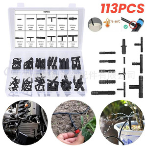 Automotive Hose <b>Connector</b> Kit 113Pcs Plastic T Type <b>Quick</b> Coupling For Car Pipe Repair - Product Image 2
