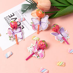 Décoration de papillon rose de dessin animé moderne pour les fournitures de fête Emballage de sucette créatif avec insertion de carte - Product Image 6