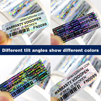 Autocollants holographiques personnalisés en vinyle thermosensible imperméable - Étiquettes de garantie inviolables - Sécurité et protection anti-effraction