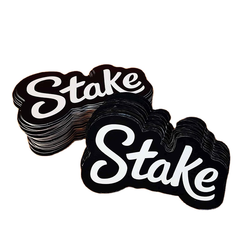 Kustom Logo personalisasi stiker perekat vinil PVC huruf stiker potong untuk promosi