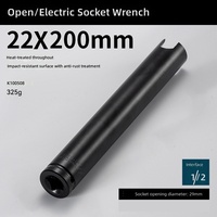 Jeu de douilles à chocs extra longues de 200 mm, en acier au carbone robuste, douilles profondes de 22-27 mm pour clé à chocs électrique