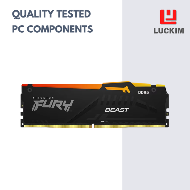DDR5 16GB 6000MHz PC5-48000 RGB Desktop Memory UDIMM Black RAM Module