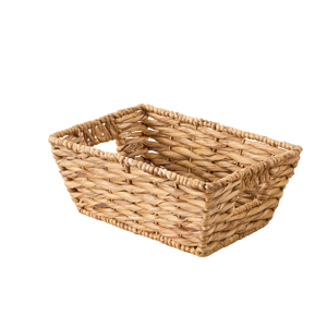 Abbot Water Hyacinth Woven Rectangular <b>Basket</b> Set Of 2 <b>For</b> Kitchen And Bathroom <b>Storage</b> - Product Image 1