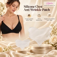 Coussinet anti-rides en silicone pour la poitrine avec logo personnalisé, réutilisable et lavable, ultra-fin pour une utilisation nocturne - Dgchic