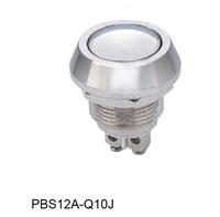 Bouton-poussoir LANBOO 16 mm en acier inoxydable (1 NO + 1 NC) à actionnement momentané ou à enclenchement, avec LED, IP65, compatible 12V/220V, connecteur inclus