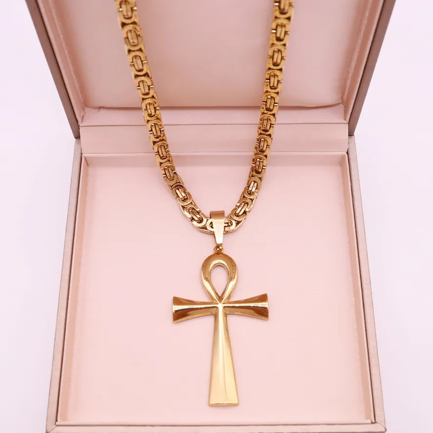 Artsy-collar de cruz con colgante de Jesús de acero inoxidable, regalo de cumpleaños personalizado, venta al por mayor