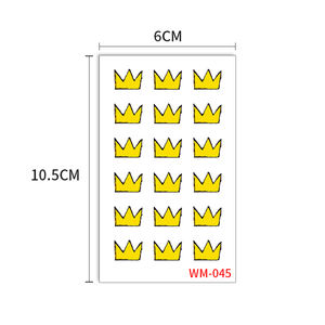 Newest Fashion Cute Blue Argyle Small Size Temporary Tattoo Stickers for Men - Product Image 6