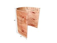Vitrine moderne en panneaux de bois d'eucalyptus à grain naturel pour aménagement de chaises, idéale pour appartements et hôtels