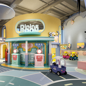 Espace de jeu intérieur sur mesure sur le thème des pastels, système de jeu de rôle multi-zones intégré pour locaux commerciaux clés en main - Product Image 3