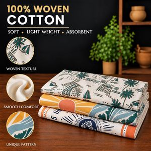 Essuie-tout vintage à motifs botaniques - Mélange lin-coton, impression par sublimation, essuie-tout réutilisable pour décoration de ferme - Product Image 5