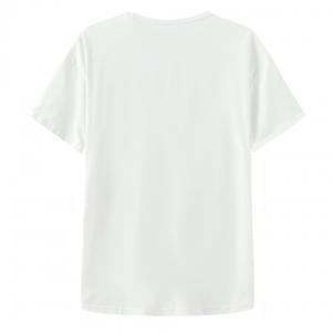 Camiseta holgada informal europea y americana <span class=keywords><strong>SHEIN</strong></span> para <span class=keywords><strong>mujer</strong></span>, con cuello redondo, estampado de estrellas de mar y flores, de <span class=keywords><strong>manga</strong></span> corta. - Product Image 3