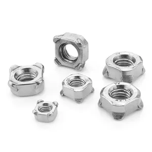 Manufacturer Supplier Milling Metal Parts Threaded Carbon Steel Square Stud Weld Nut column stud welding nut