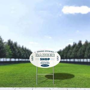 Letreros de Jardín de Plástico PP Corrugado Ovalados para Exteriores, Personalizados con Logotipo de Fábrica, Económicos y de Buena Calidad - Product Image 3