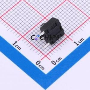 TS-1095C-A5B2-D2 Tactile Switch Bent Lead Through Hole-3P,6x6mm Single Pole Single Throw Round Button 1.8N Right Angle Insert - Product Image 2