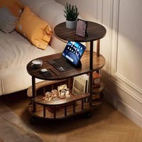 Lampe de chevet minimaliste moderne, porte-manteau, étagère de rangement intégrée, table d'appoint mobile, petite table basse, utilisation multi-espaces
