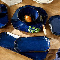 Service de table LovingHome de style moderne, écologique, sans danger pour les aliments, en porcelaine de qualité H, motif végétal, 72 pièces, assiettes colorées