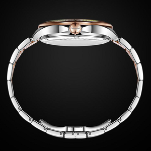 Reloj de Pulsera de Acero para Hombre, Reloj Mecánico Automático con Bisel Arcoíris de Moda - Product Image 5