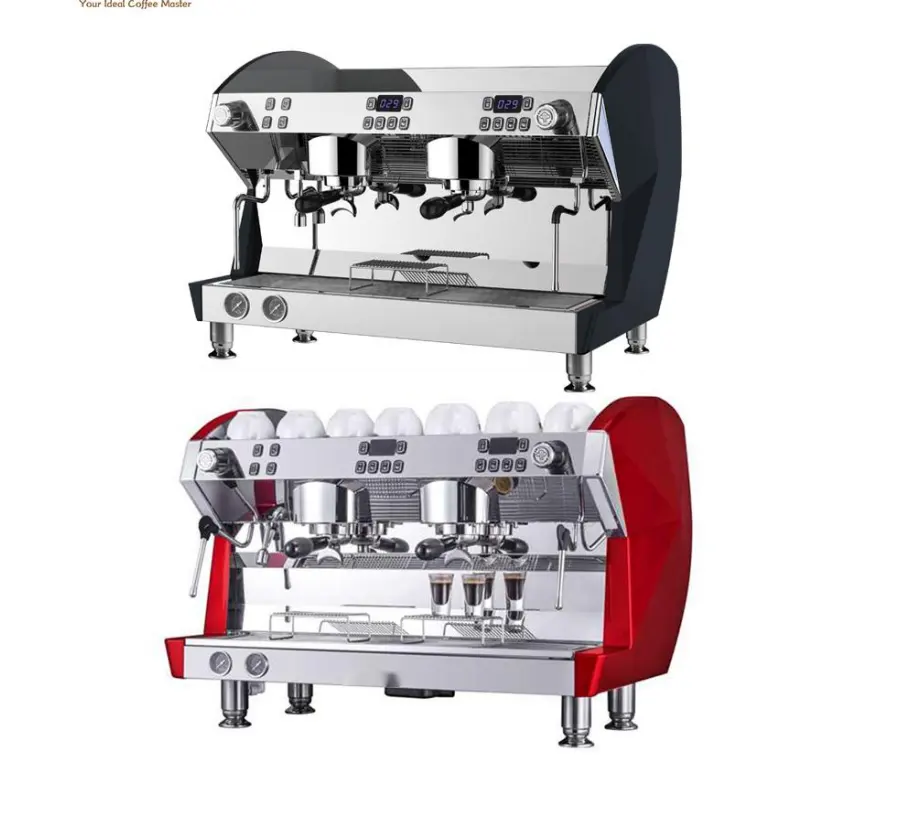 ماكينة إسبريسو متعددة الوظائف شبه آلية من الفولاذ المقاوم للصدأ ، ماكينة صنع قهوة إسبريسو